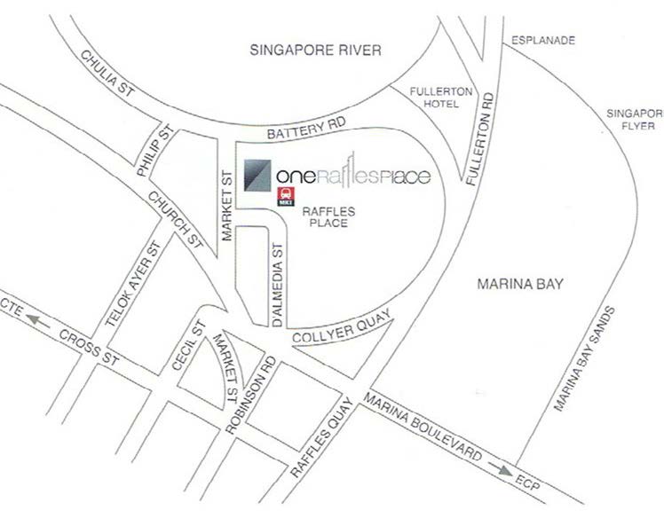 Map of One Raffles Place