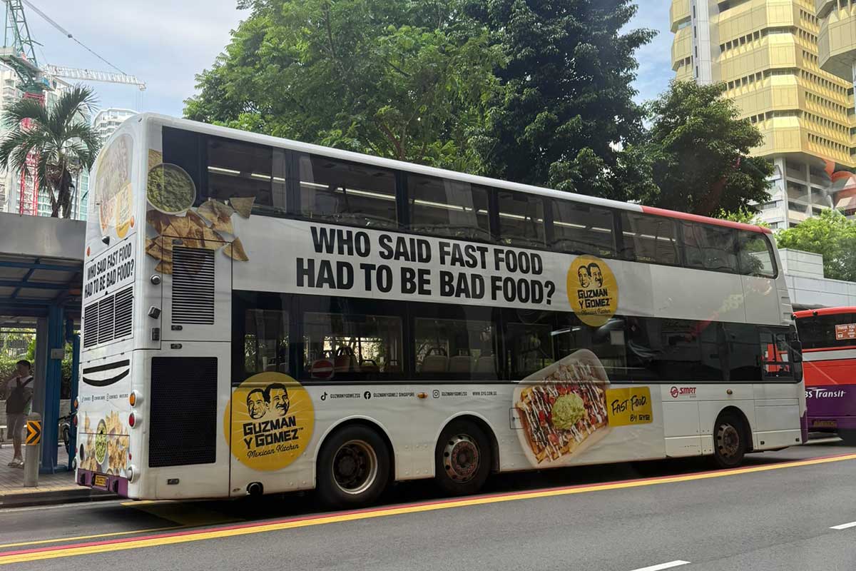 Bus advertising Singapore — Guzman Y Gomez bus wrap