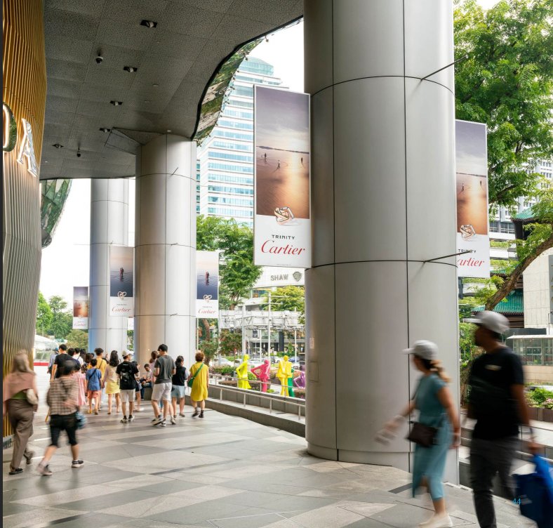 Outdoor Banner advertising at ION Orchard