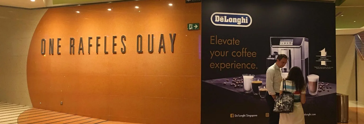 One Raffles Quay advertising Singapore — static wall advertising on the CBD Underground Pedestrian Network
